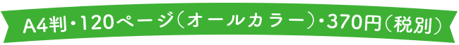 A4判・120ページ（オールカラー）・370円（税別）