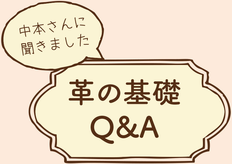 中本さんに聞きました　革の基礎Q&A