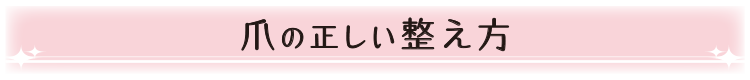 爪の正しい整え方