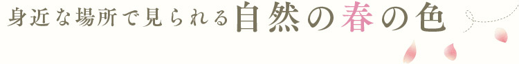 身近な場所で見られる自然の春の色