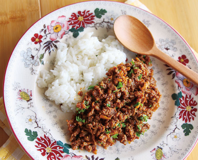 切り干し大根でキーマカレー