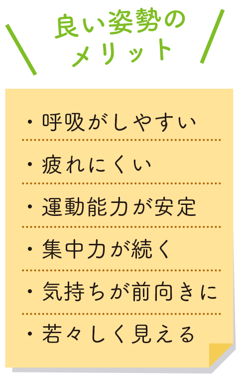 良い姿勢のメリット